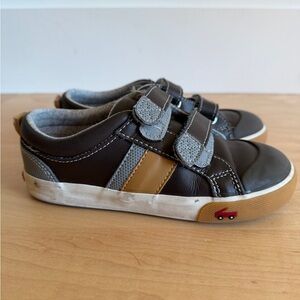 See Kai Run Boys Sneakers Size 13 – Brown, Tan, Gray Velcro